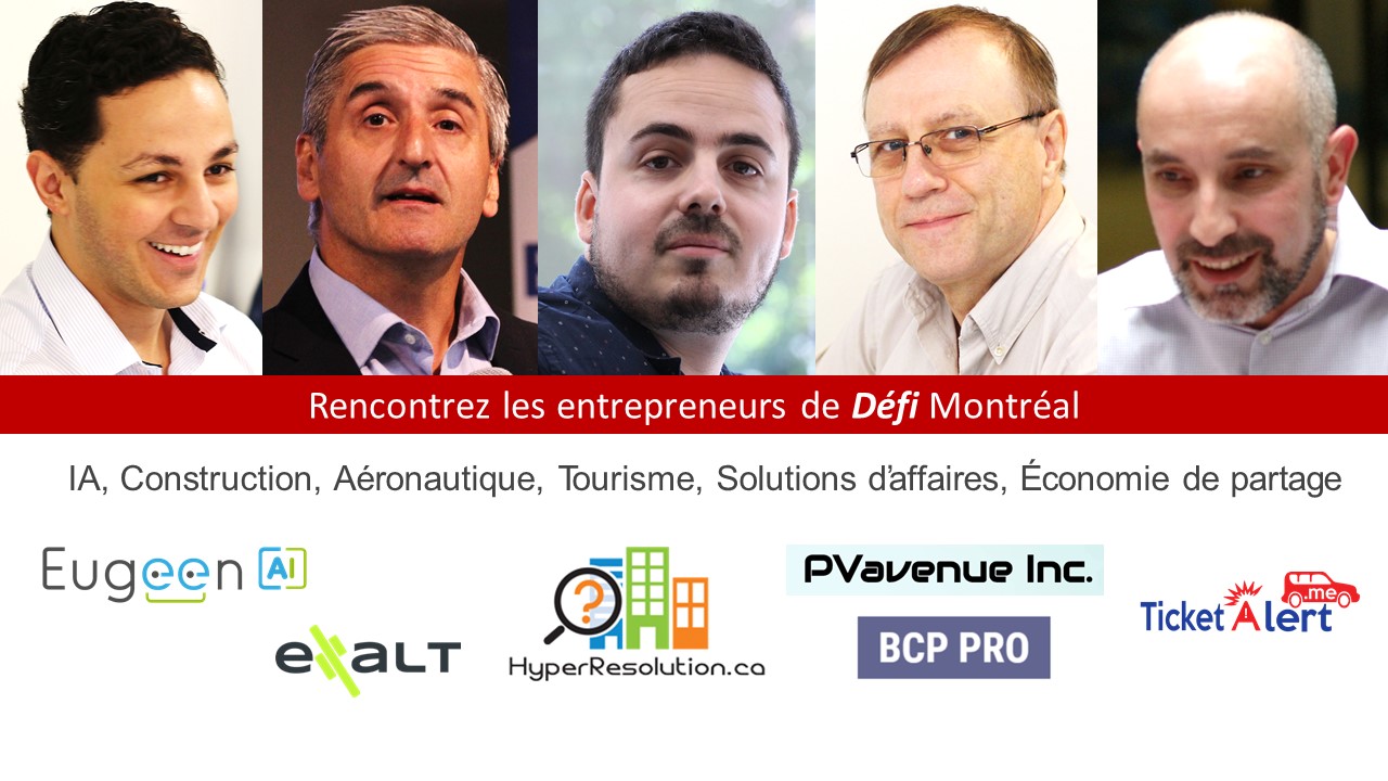 Entrepreneurs exposants Défi Montréal