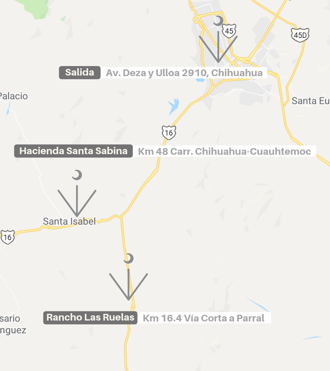 Mapa de la Ruta Tres Ríos