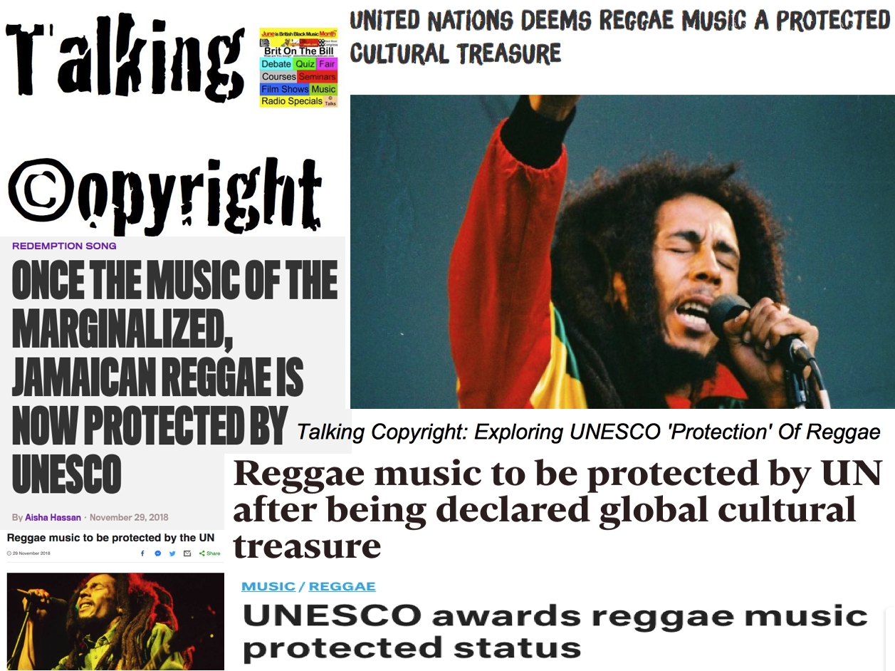 Talking Copyright UNESCO Reggae Protection