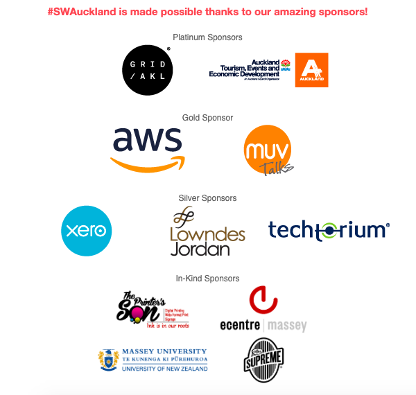 SWAuckland Sponsors 2019