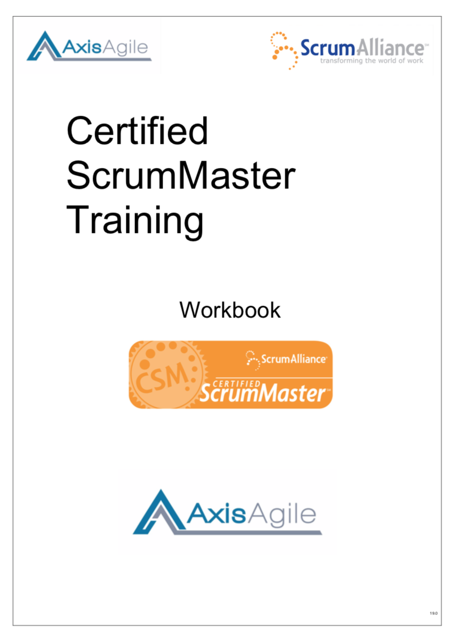 AxisAgile Course Workbooks