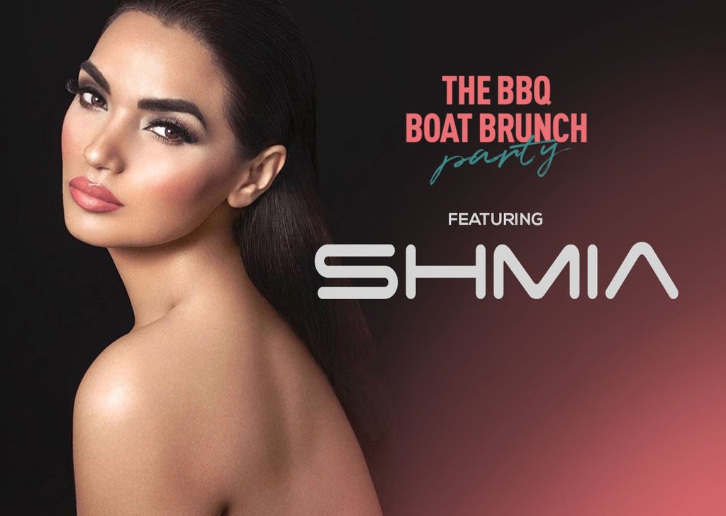 DJ SHMIA all white bbq boat brunch party london river thames