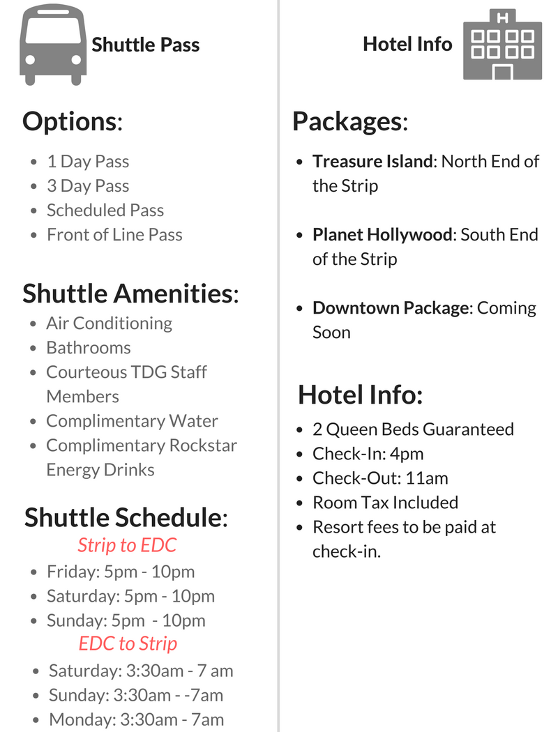 edc premier shuttle pass