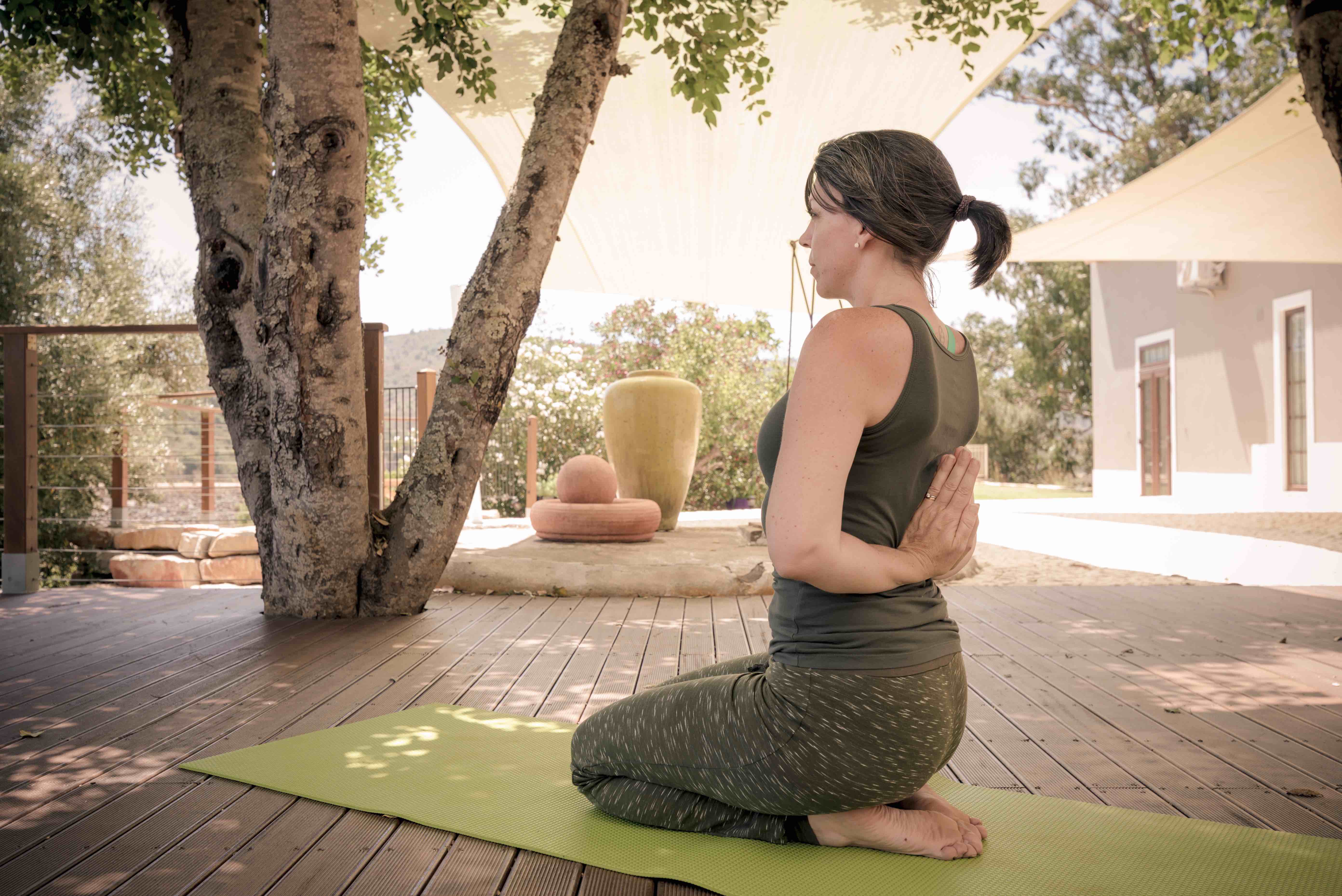 yoga posture deck