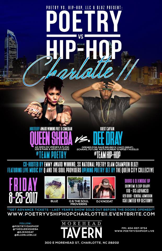Poetry vs. Hip-Hop Charlotte II! Tickets, Fri, Aug 25, 2017 at 9 ... Poetry vs. Hip-Hop Charlotte II! Tickets, Fri, Aug 25, 2017 at 9 ...