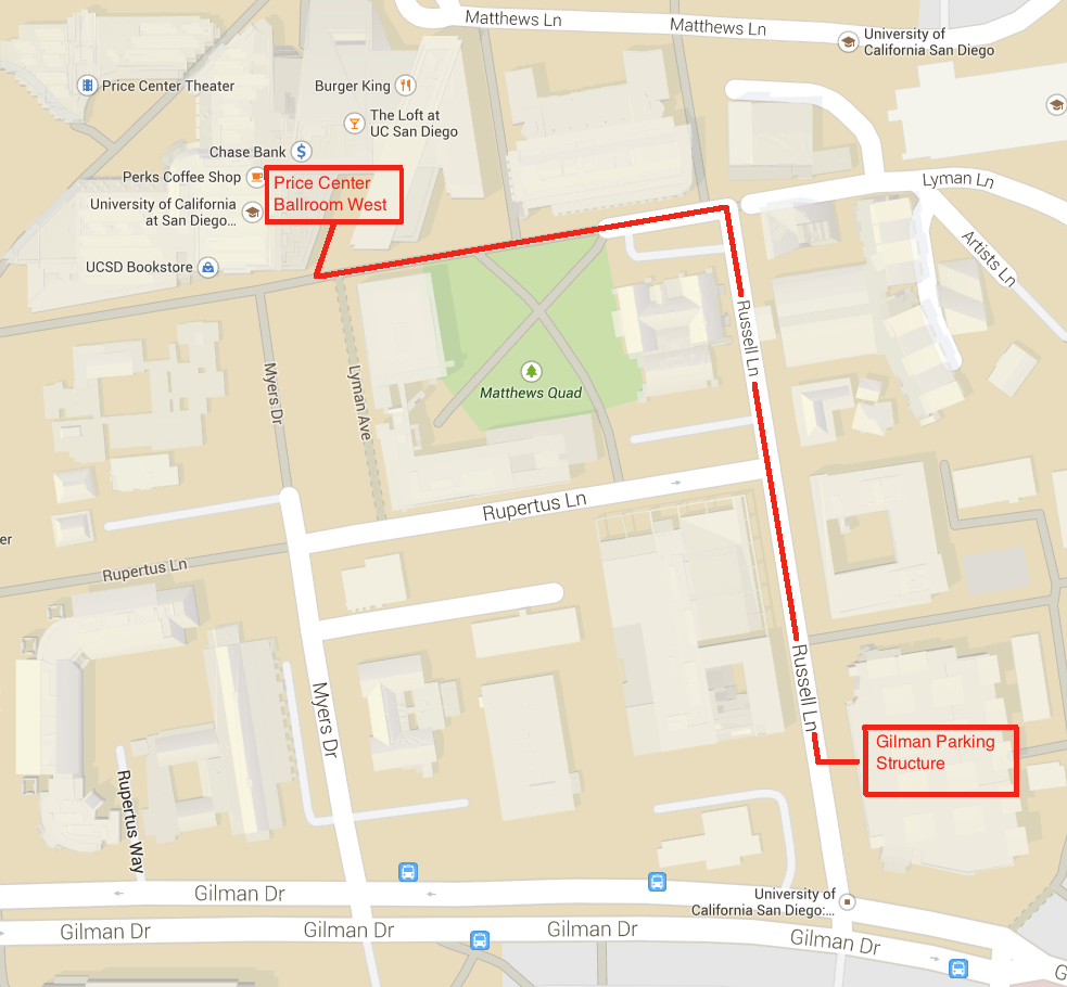 Walking directions to PC Ballroom West