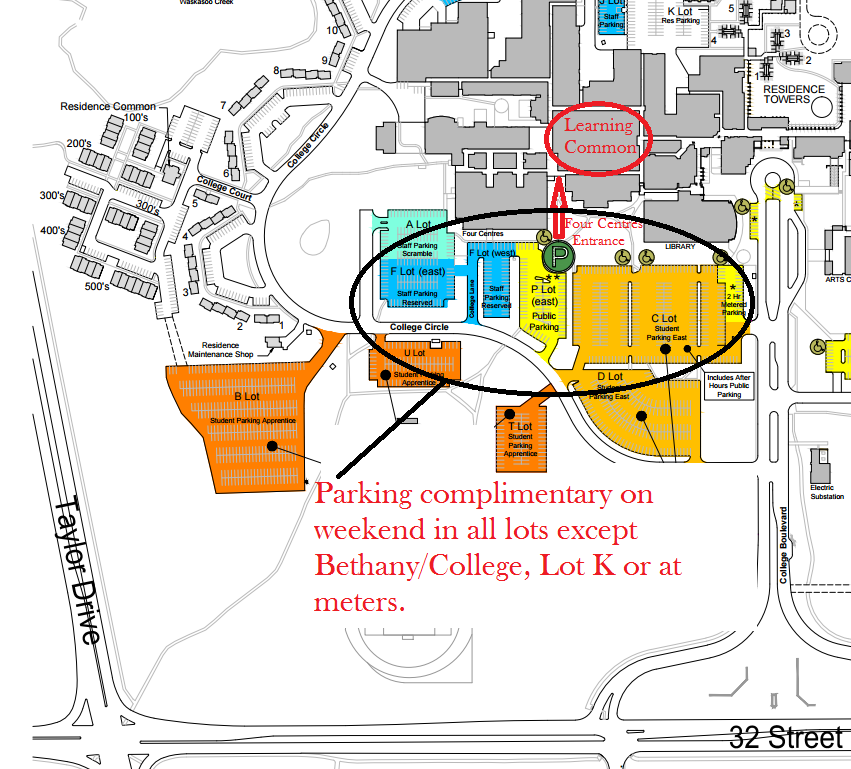 Map of Red Deer College