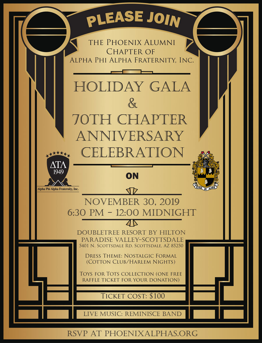 Alpha Phi Alpha Holiday Gala 70th Chapter Anniversary Celebration - 