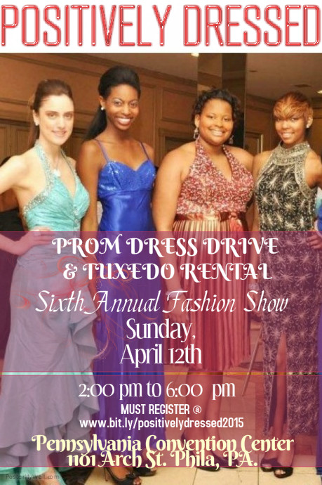 POSITIVELY DRESSED 6TH ANNUAL PROM  DRESS  DRIVE TUXEDO 