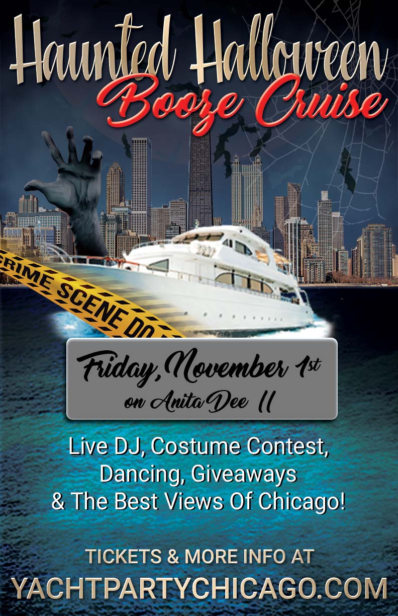 Haunted Halloween Booze Cruise Party - Tickets include a Live DJ, Dancing, Giveaways, a Costume Contest, and the Best Views of Chicago!