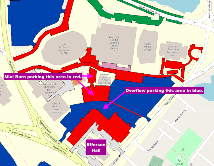 Parking map for event