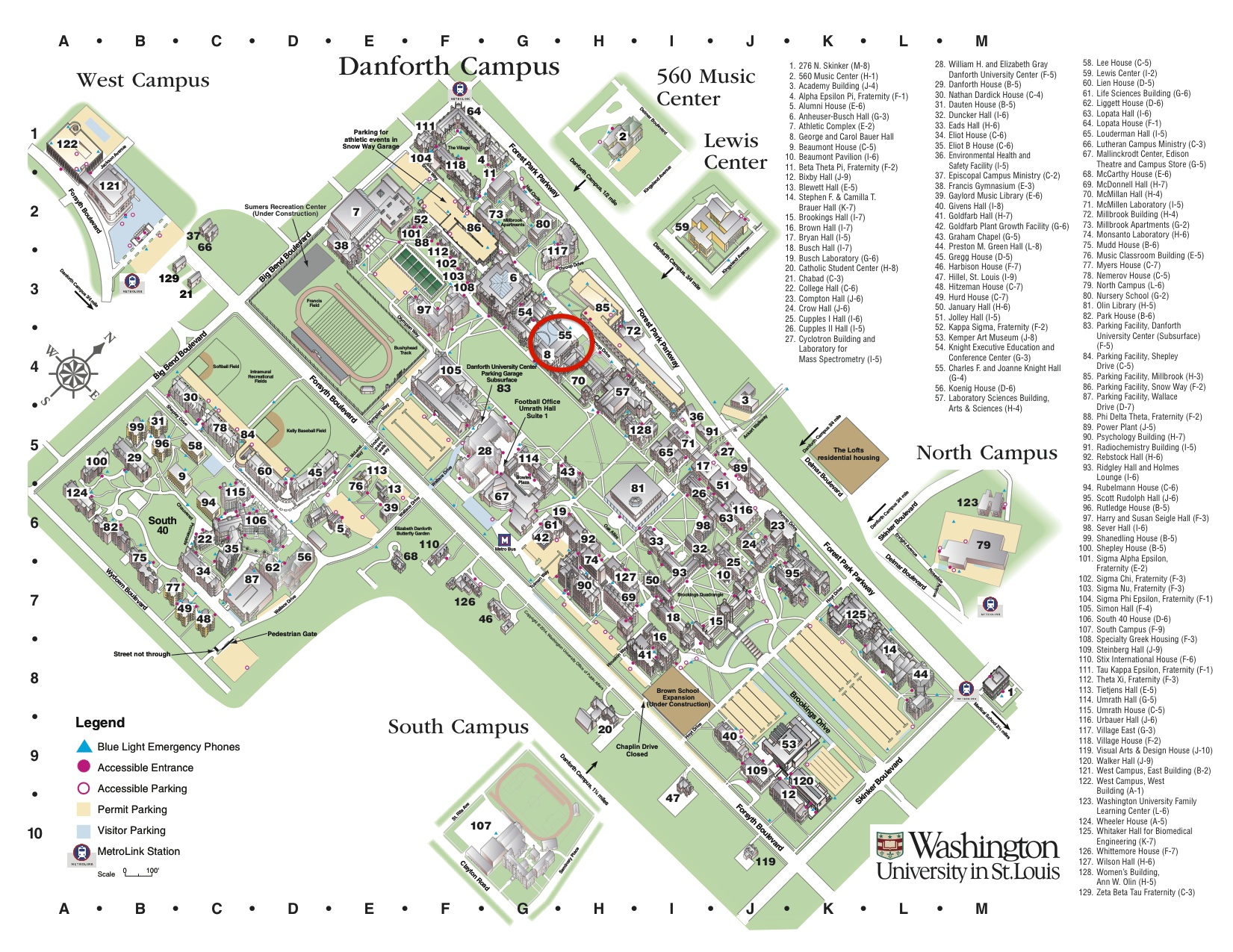 Washington University Map Danforth   Danforthmap 