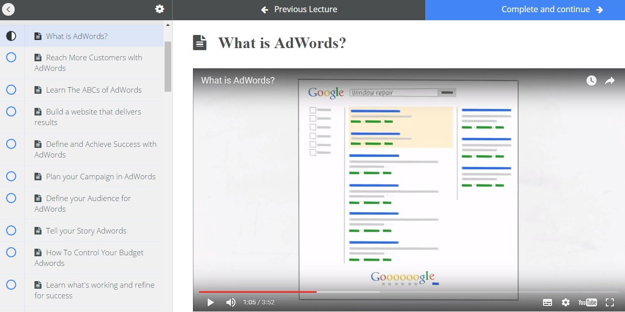 Google Adwords Online Course