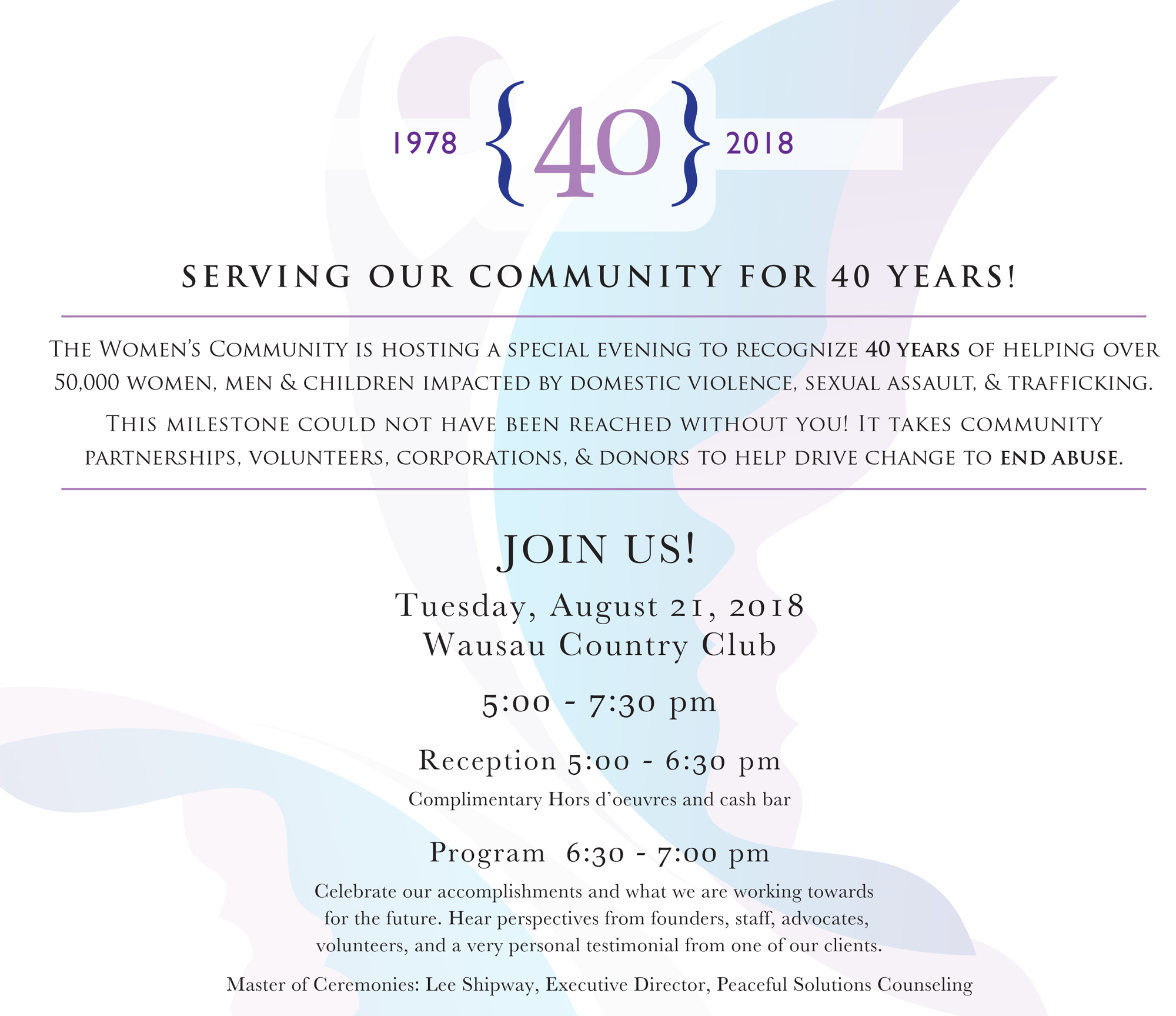The Women's Community 40th Anniversary