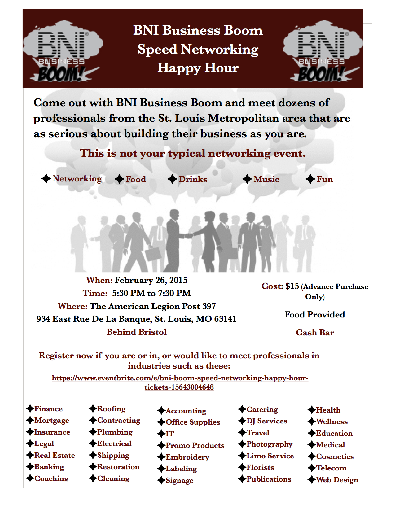 BNI BOOM Speed Networking Happy Hour Eventbrite