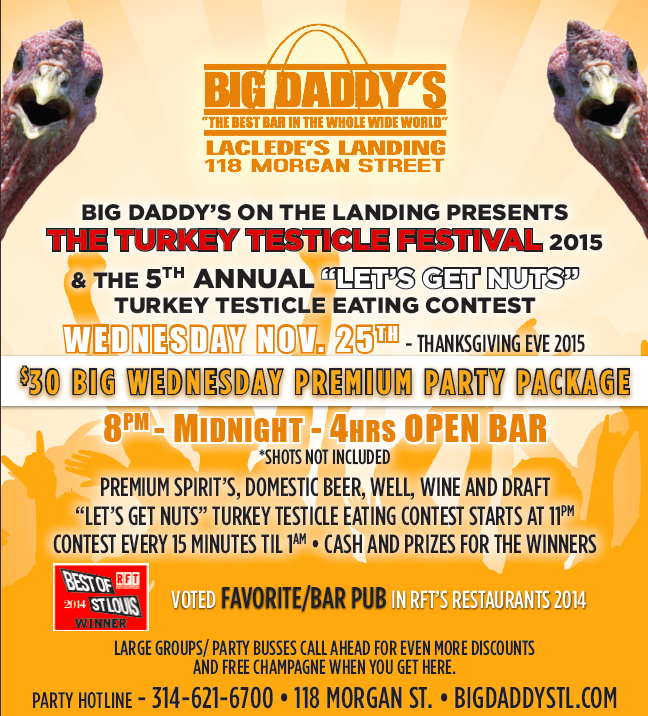 Big Daddy's Turkey Testicle Festival 2015 St Louis Tickets, Wed