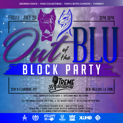 Owt of the Blu Block Party ad