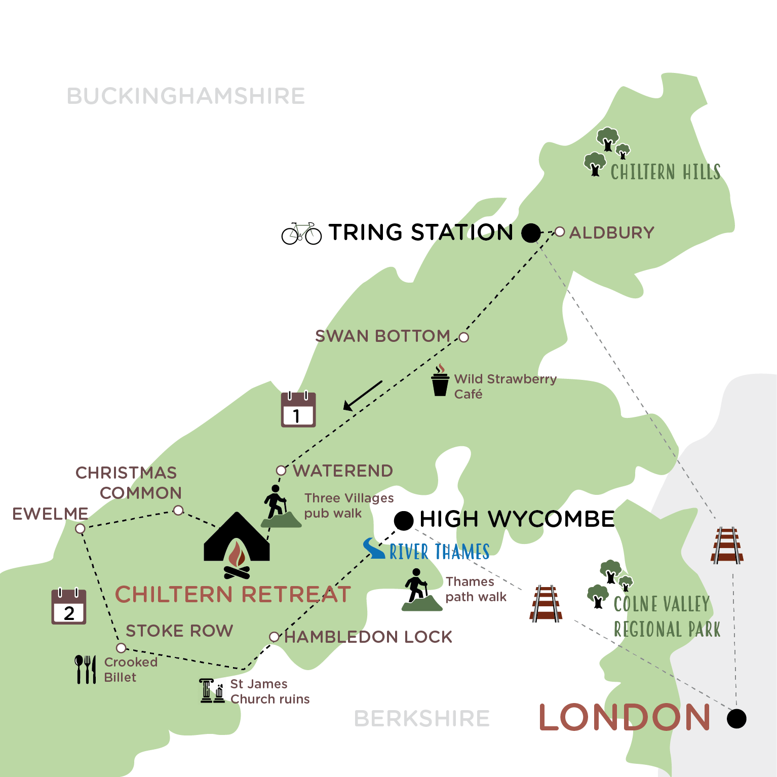 Escape the City to the Chiltern Hills map