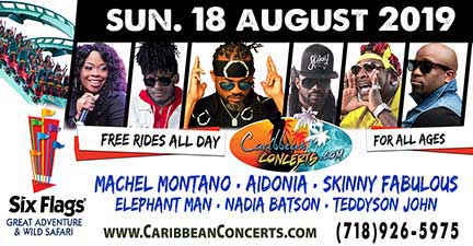 Caribbean Concerts at Six Flags on August 19, 2019 Caribbean Concerts at Six Flags on August 18, 2019