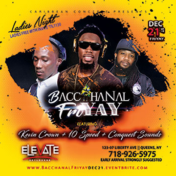 Bacchanal FriYAY ft Kevin Crown on Dec 21, 2018 Bacchanal FriYAY ft Kevin Crown on Dec 21, 2018