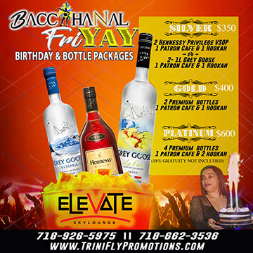 Bacchanal FriYaY - Bottle / Birthday Packages Bacchanal FriYaY - Bottle / Birthday Packages