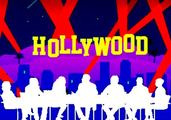 Hollywood Sign with Panel Silhouette