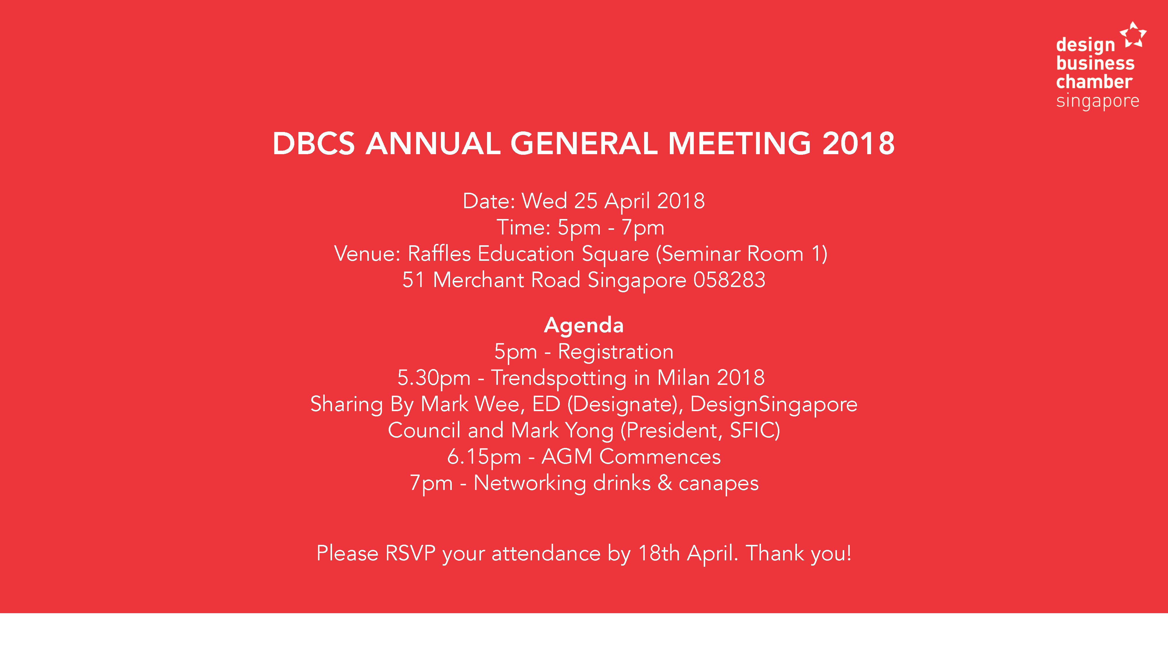 DBCS AGM 2018 Agenda