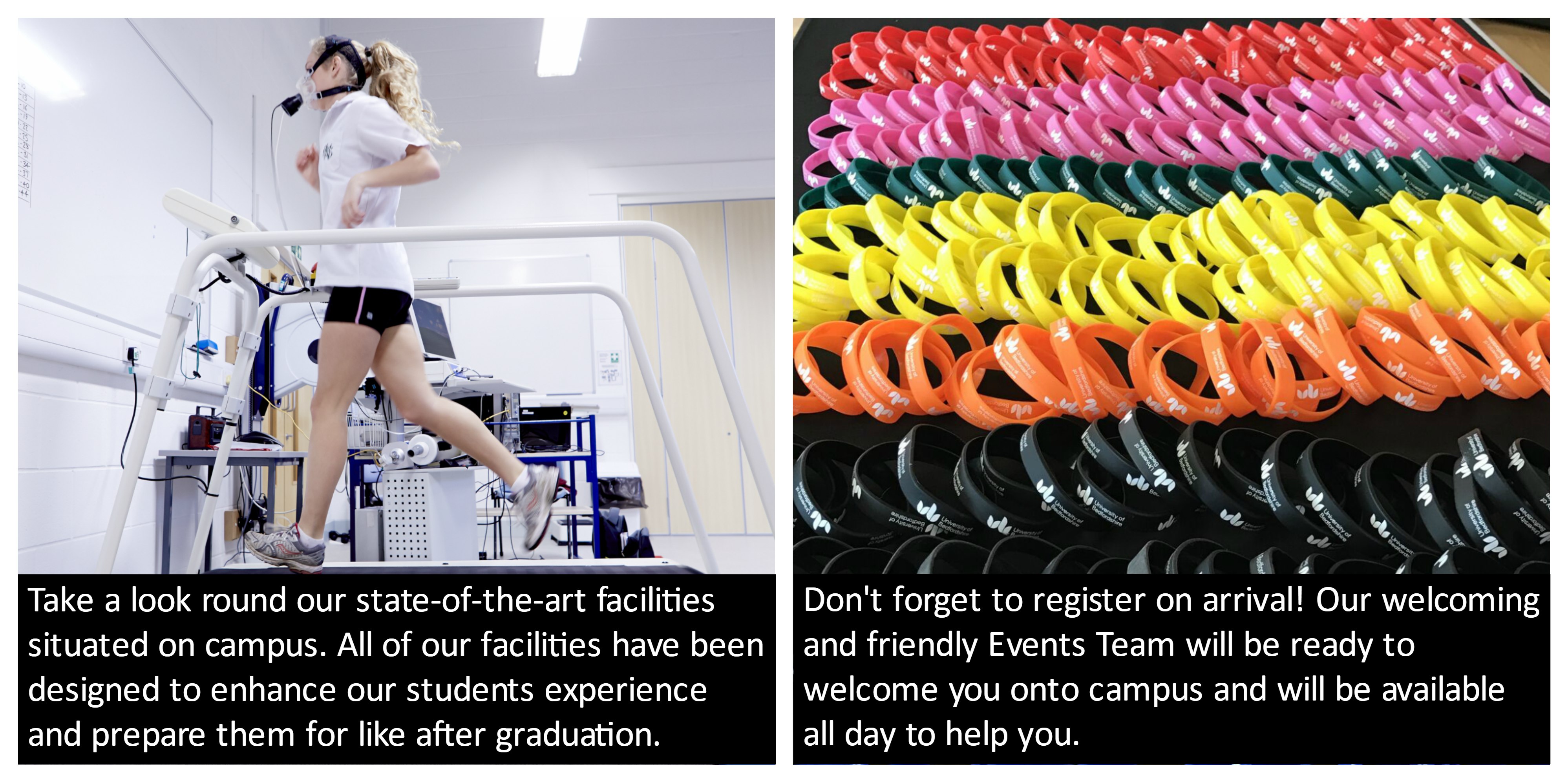 Visit our state-of-the-art facilities; Don't forget to register on arrival with the welcoming 'Events Team'