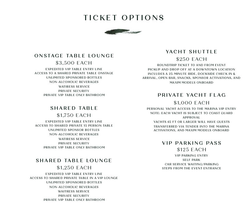 Maxim Super Bowl Party Miami Ticket and VIP Table Options. Lowest Prices at VIPexclusives.com