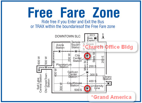 SLC Free fare Zone