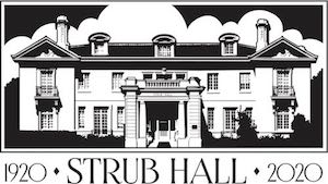Strub Hall Anniversary Celebration Logo by Kenton Nelson
