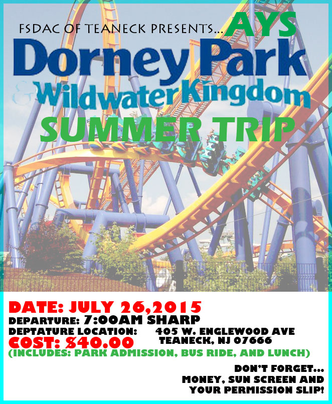 AYS Dorney Park Summer Trip Tickets, Sun, Jul 26, 2015 at 700 AM