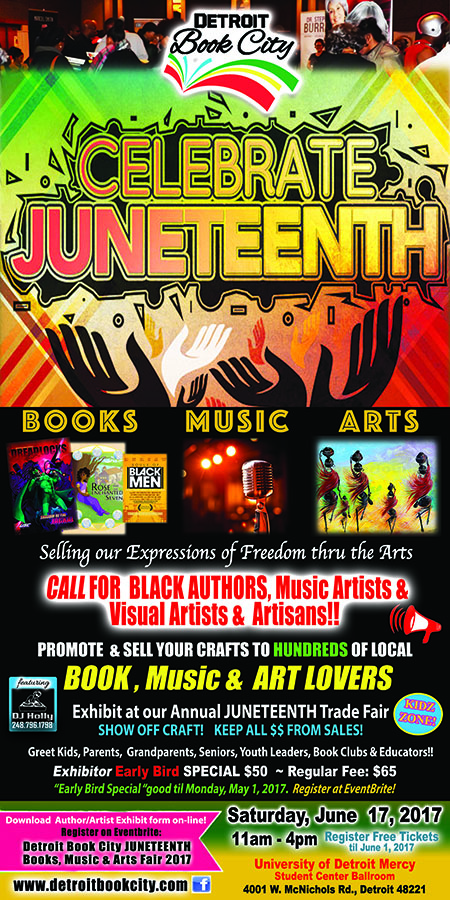 Detroit Book City Juneteenth Books Music Amp Arts Fair 2017 Tickets Sat Jun 17 2017 At 11 00