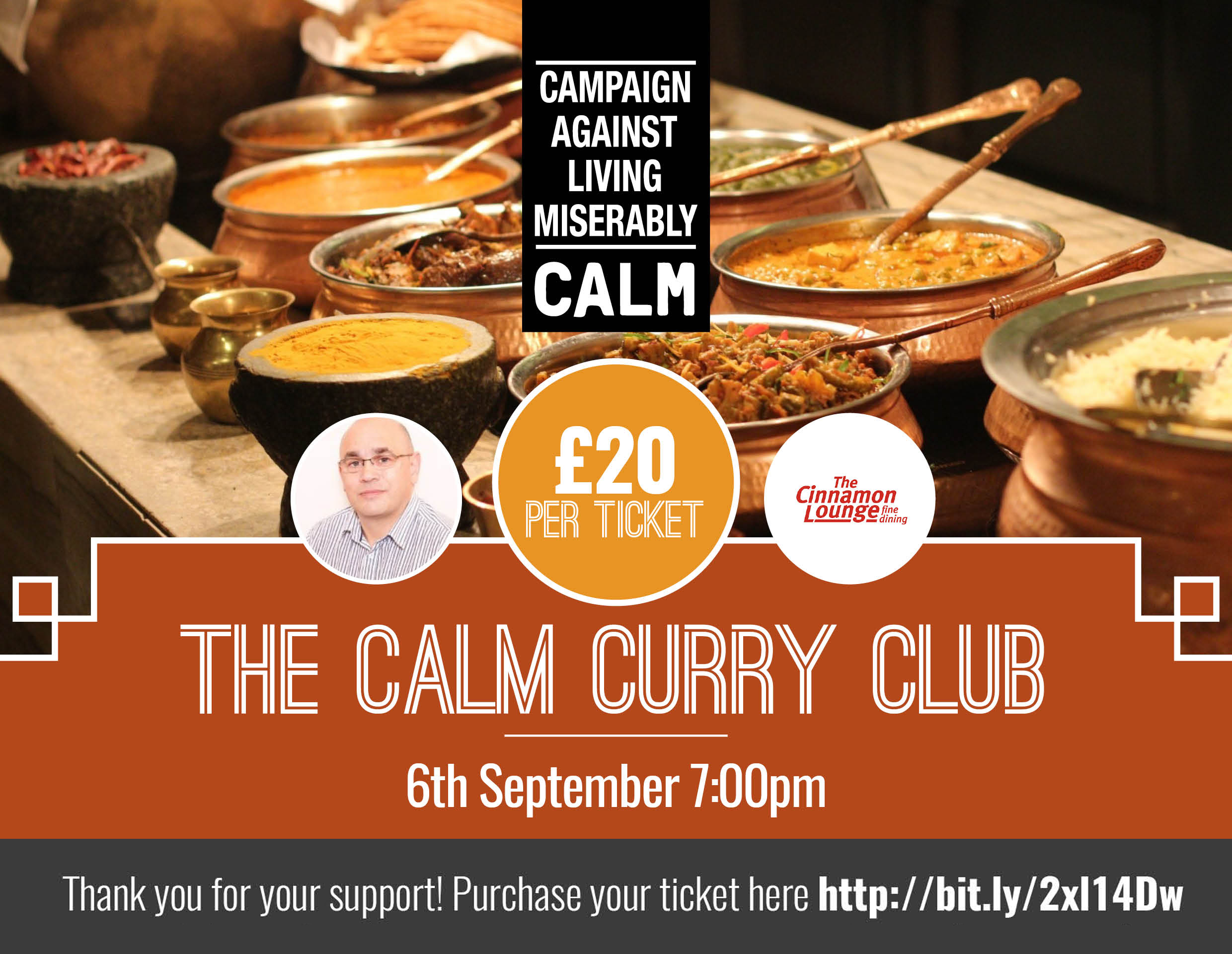 The CALM Curry Club Market Harborough Tickets, Wed, 6 Sep 2017 at 1900
