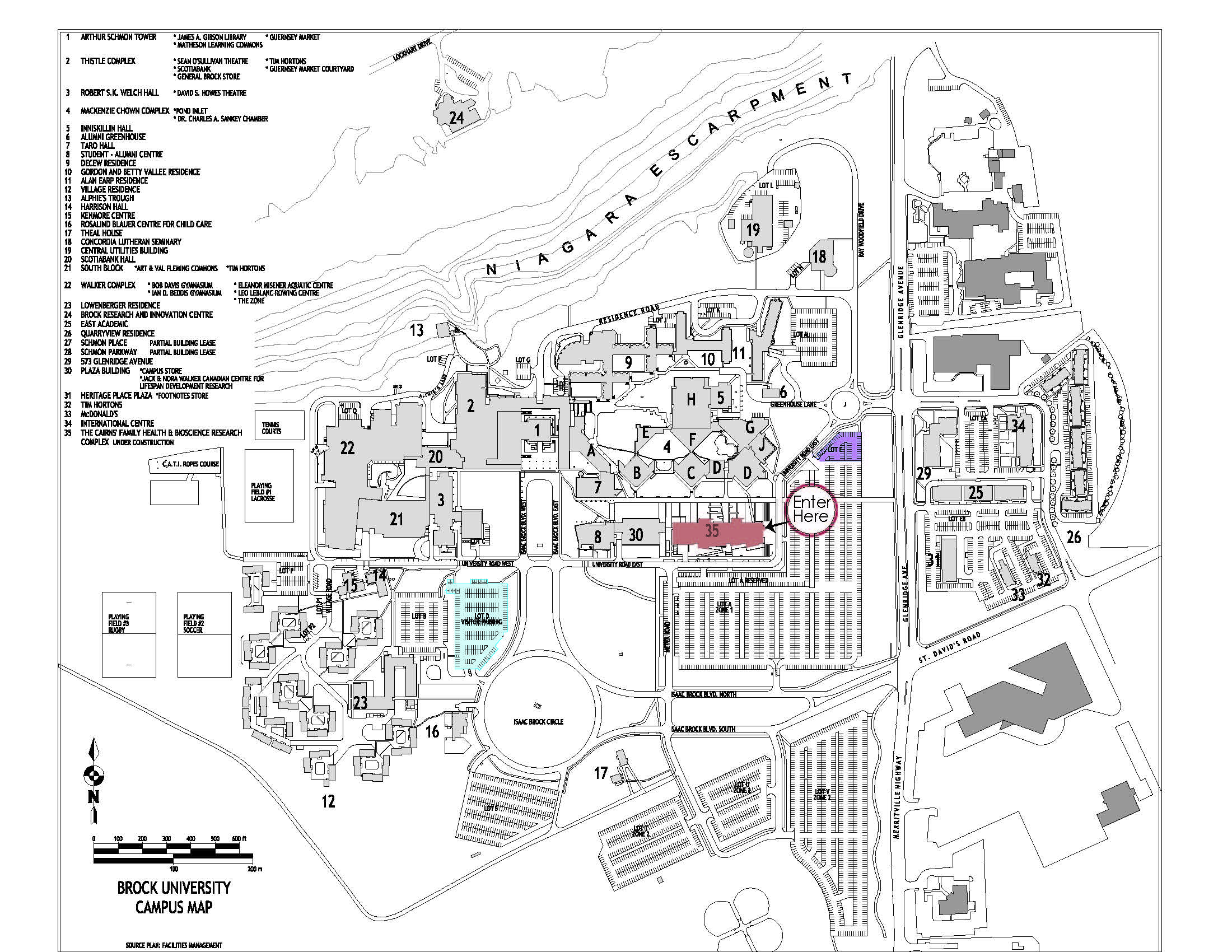 Brock Campus Map