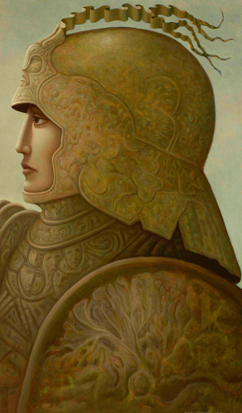 Warrior oil painting by George Underwood