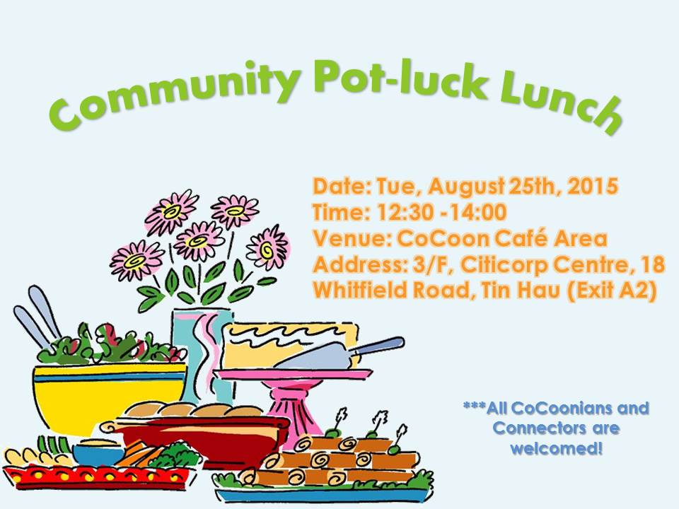 Community Pot-luck Lunch Tickets, Tue, 25 Aug, 2015 at 12:30 PM ...