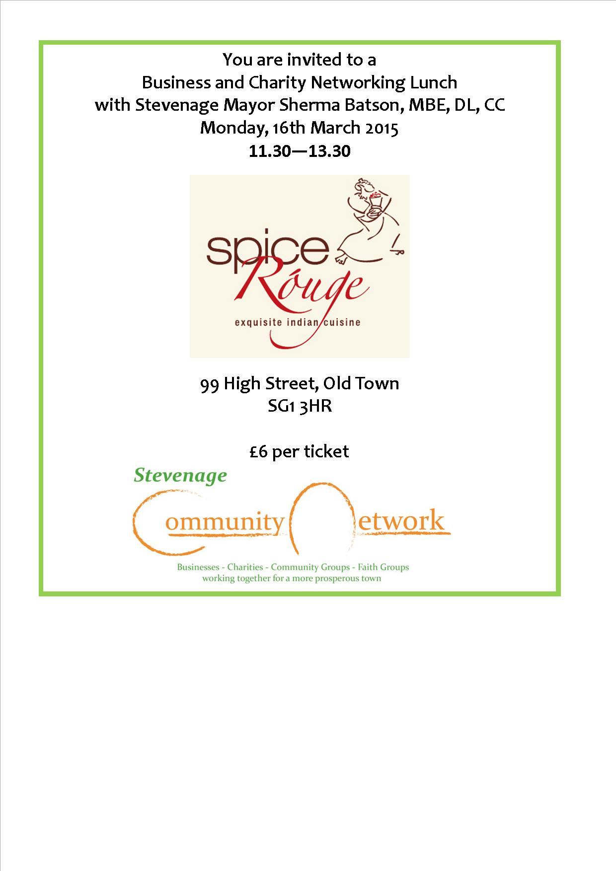 Business and Charity Networking Lunch Tickets, Mon, 16 Mar 2015 at 11