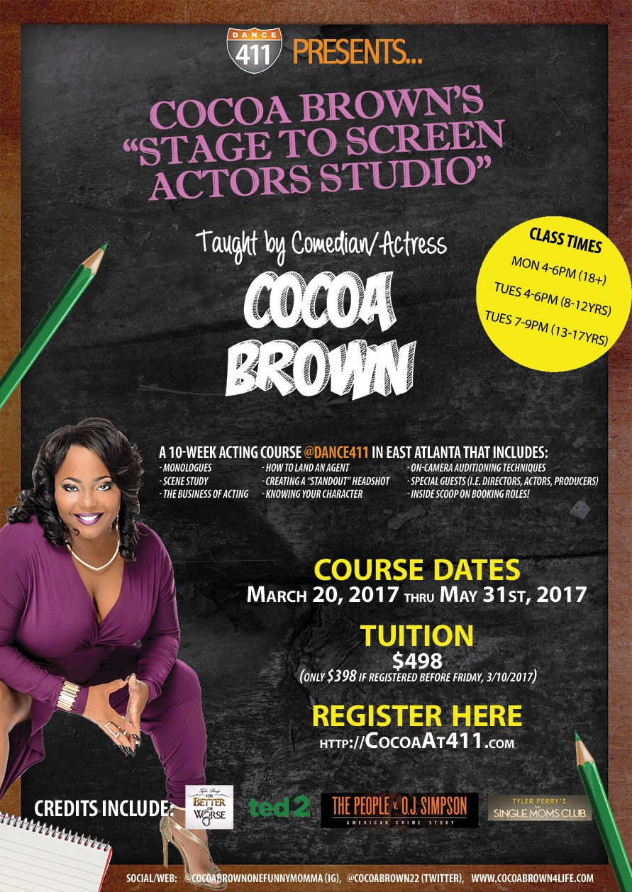 Cocoa Brown Acting Workshop at Dance 411