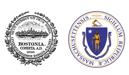 city of boston seal and commonwealth of ma seal