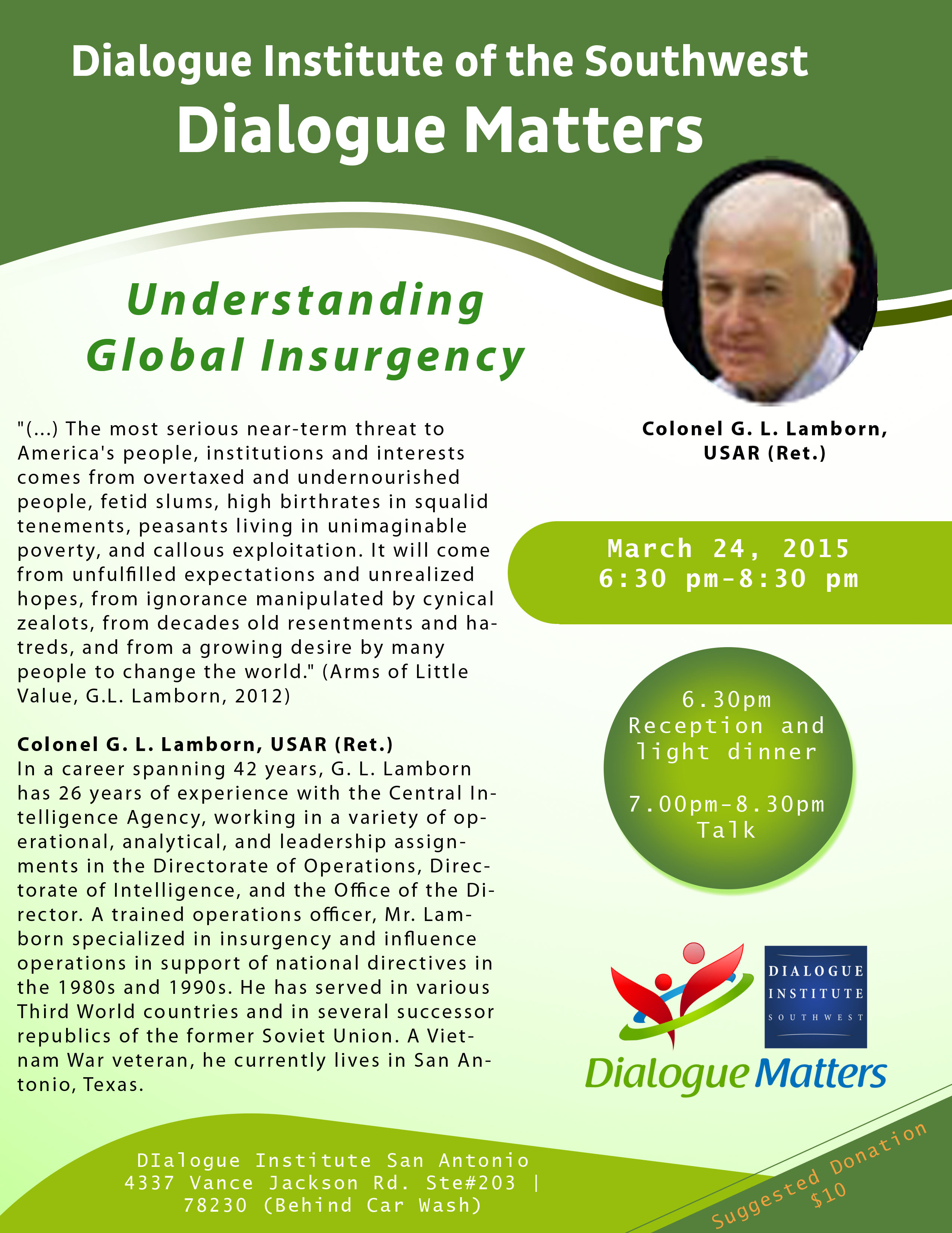 Understanding Global Insurgency lecture @ Dialogue Institute of the ...