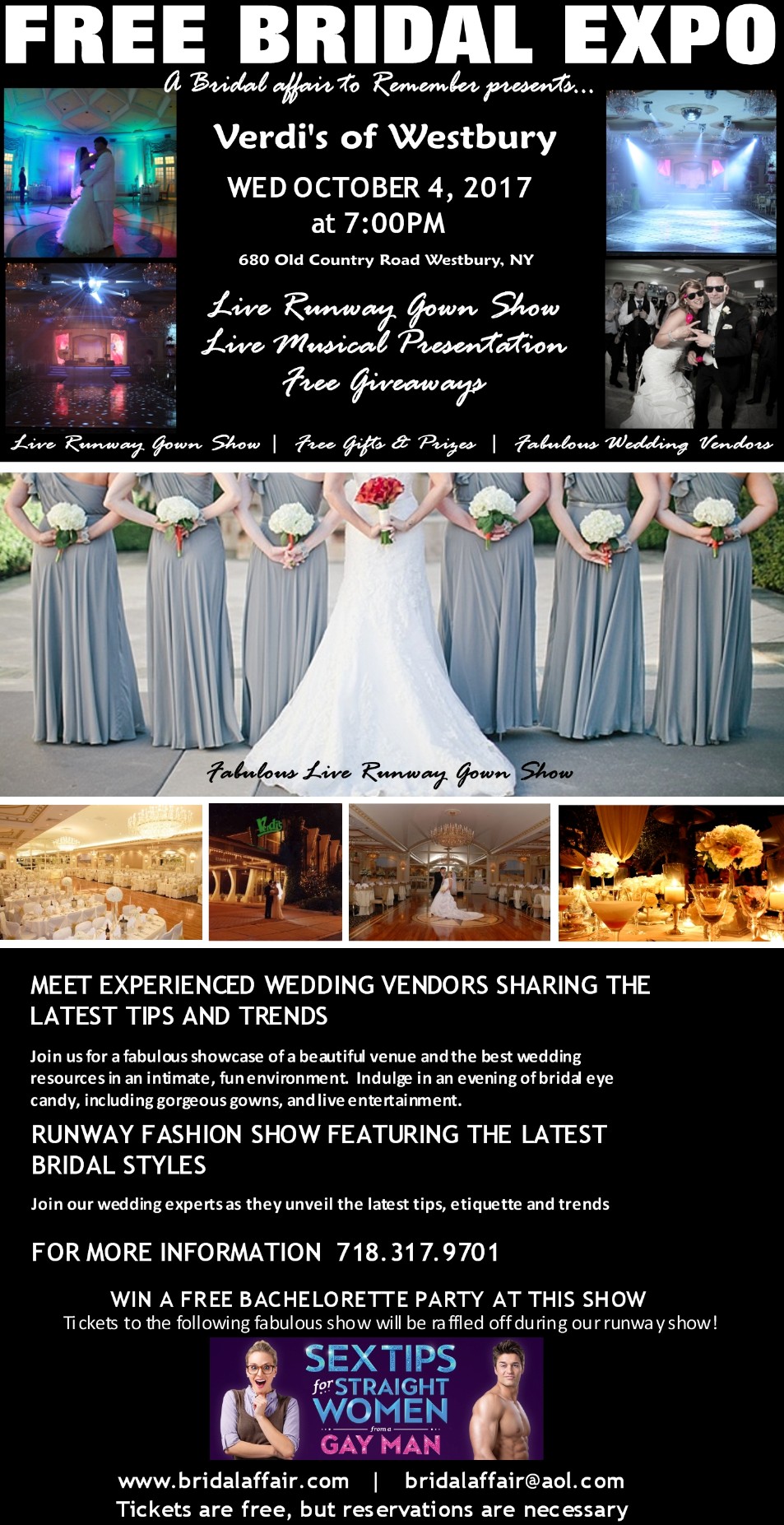 October 4th Free Bridal Show At Verdi S Of Westbury Tickets Wed Plan Your Dream Wedding At Our Free Bridal Show Event