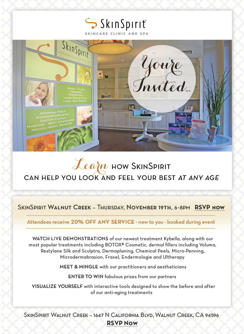 Look And Feel Your Best at SkinSpirit Walnut Creek Invitation