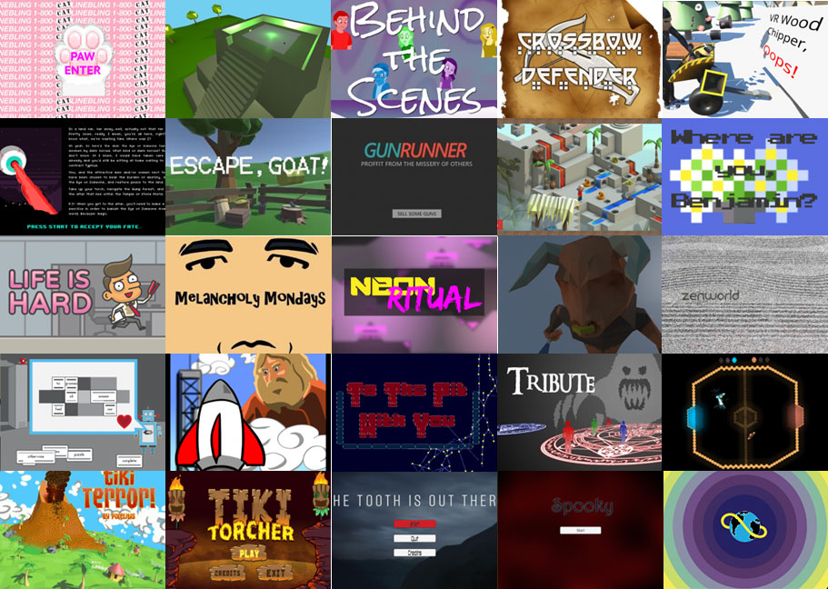 GGJ16 GameCraft Games Thumbnails