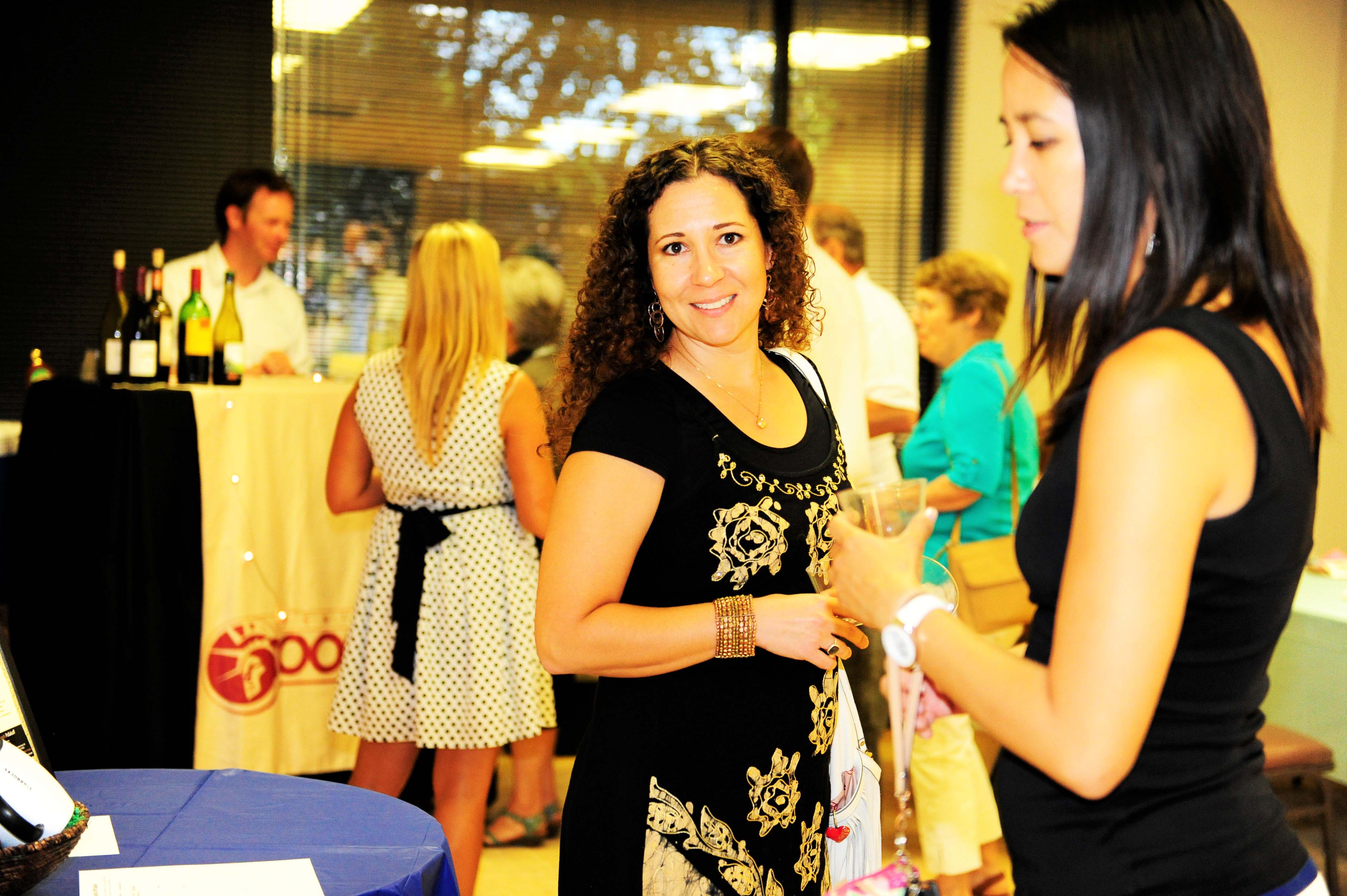 Guests enjoying wine