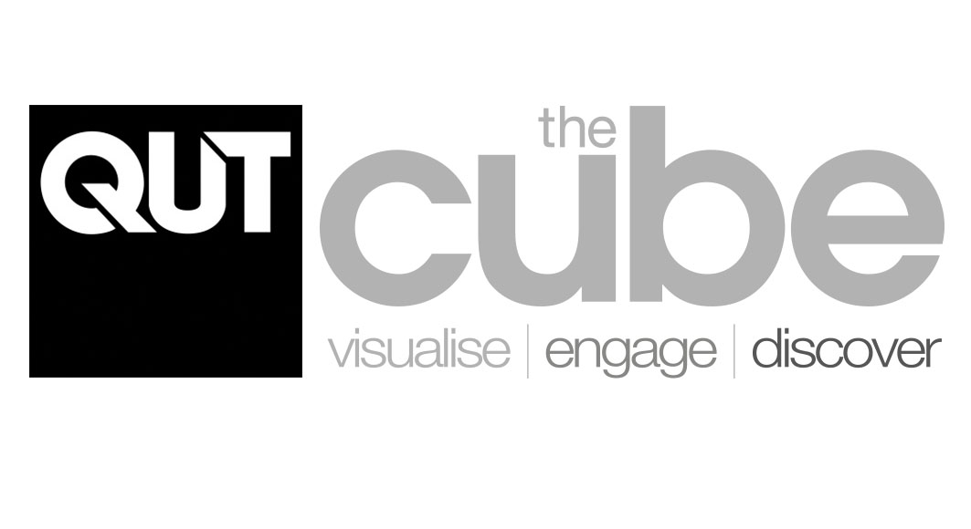 QUT & The Cube logo