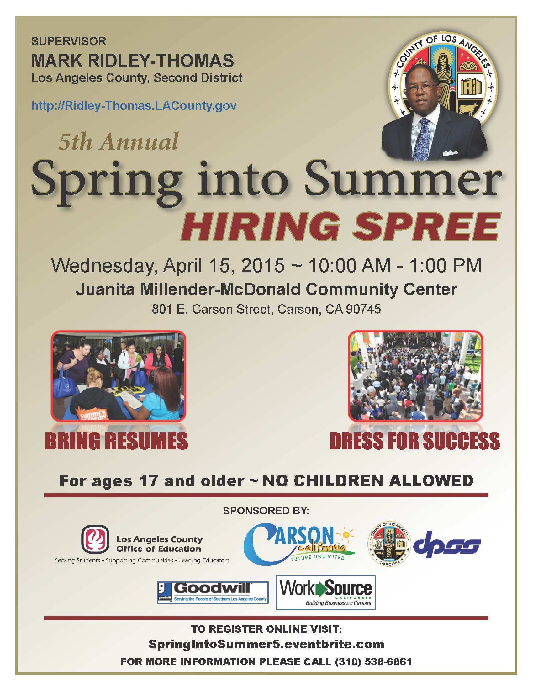 5th Annual Spring Into Summer Hiring Spree