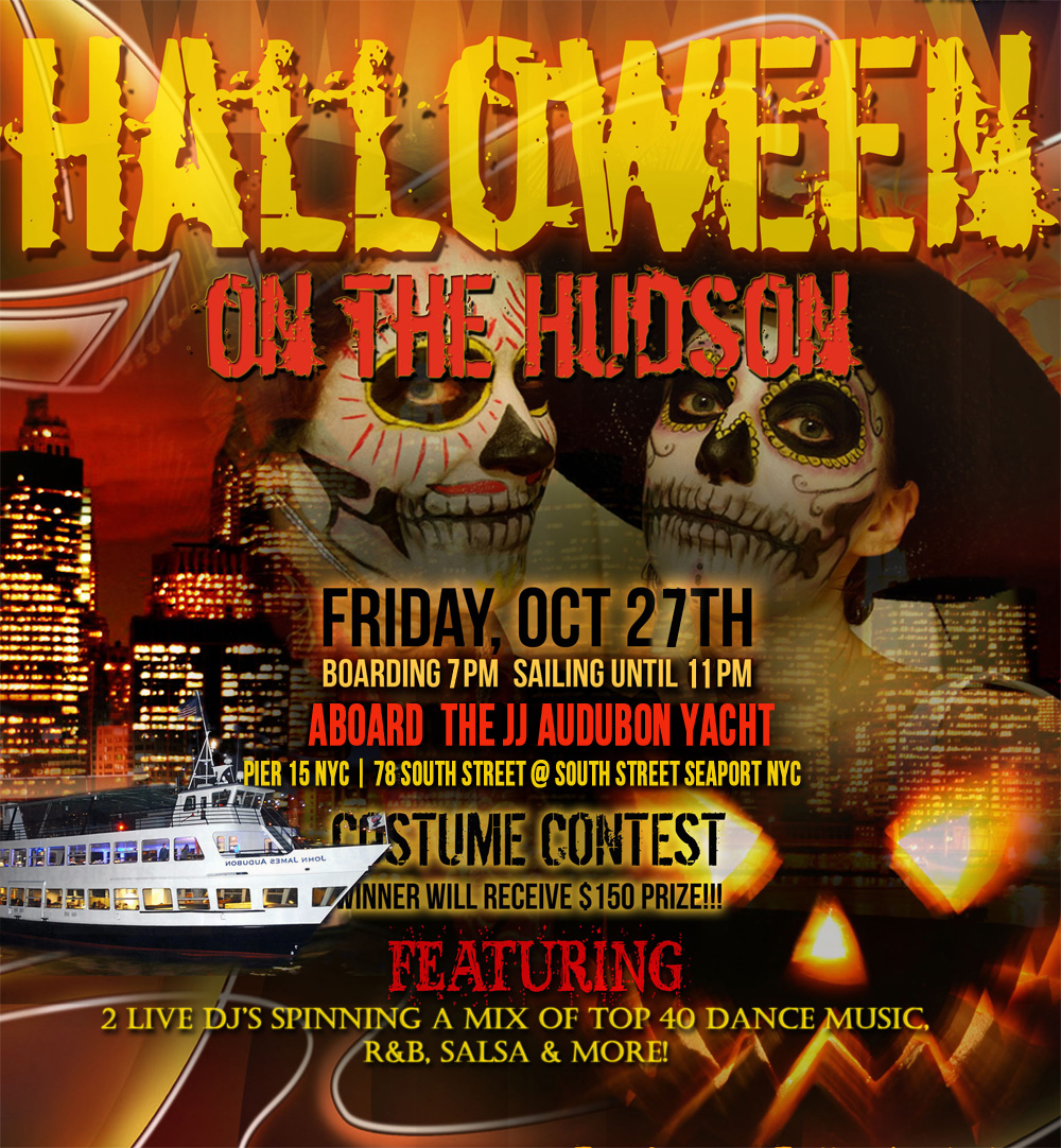 Halloween On The Hudson Dance Cruise NYC Boat Party South Street Seaport NY...