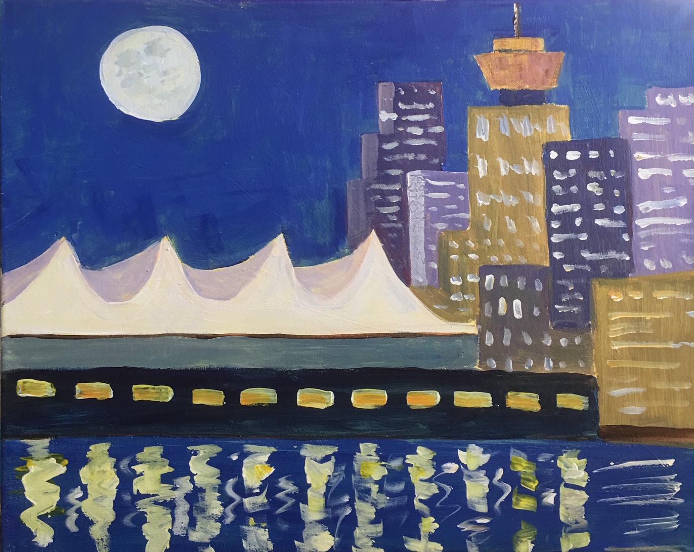 Vancouver Skyline Paint & Sip Night Snacks Included Registration, Thu