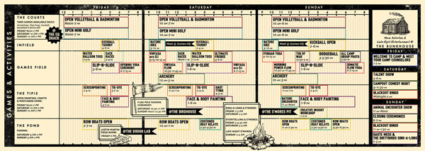 Schedule of Games & Activities